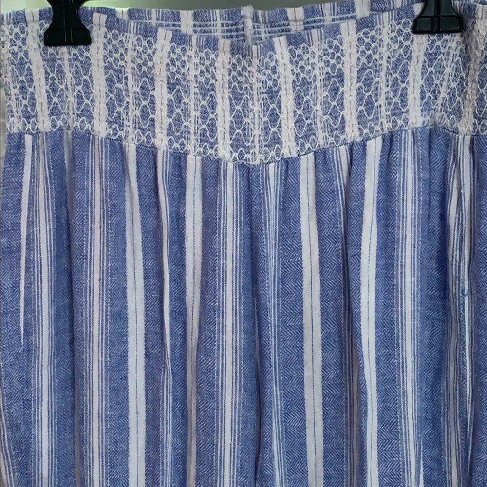 Linen Blended Flowy Pants
